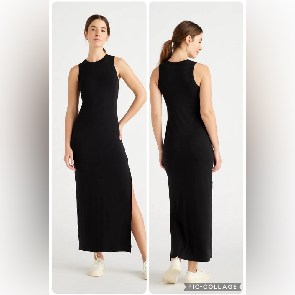 Elegant Black Sleeveless Maxi Dress